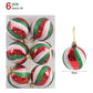6 Stück 6 cm transparente Schneeball-Weihnachtskugeln Anhänger für Weihnachtsbaumschmuck Klare Kugeln Hängende Ornamente Weihnachten Navidad