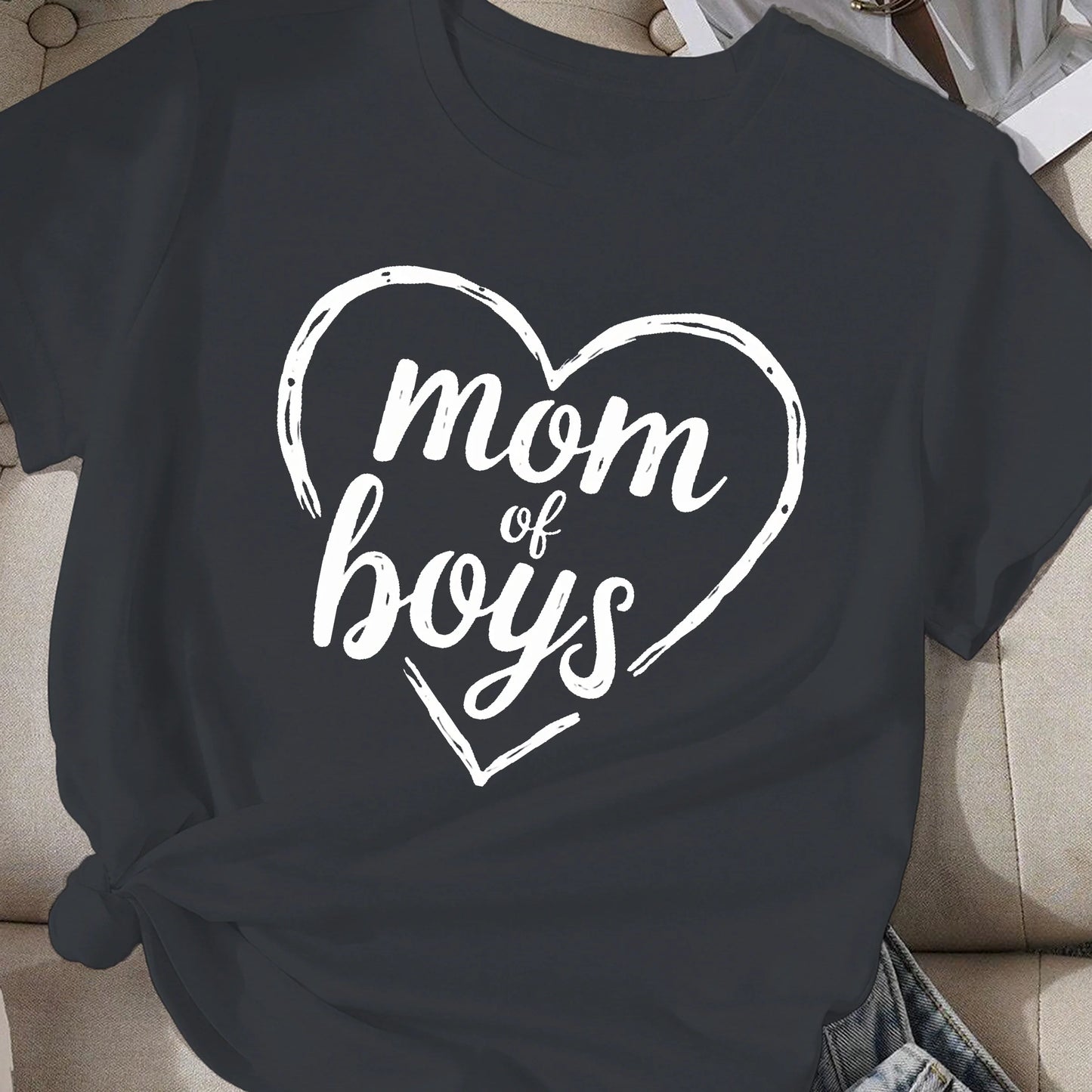mom of boys  women's comfit t-shirt