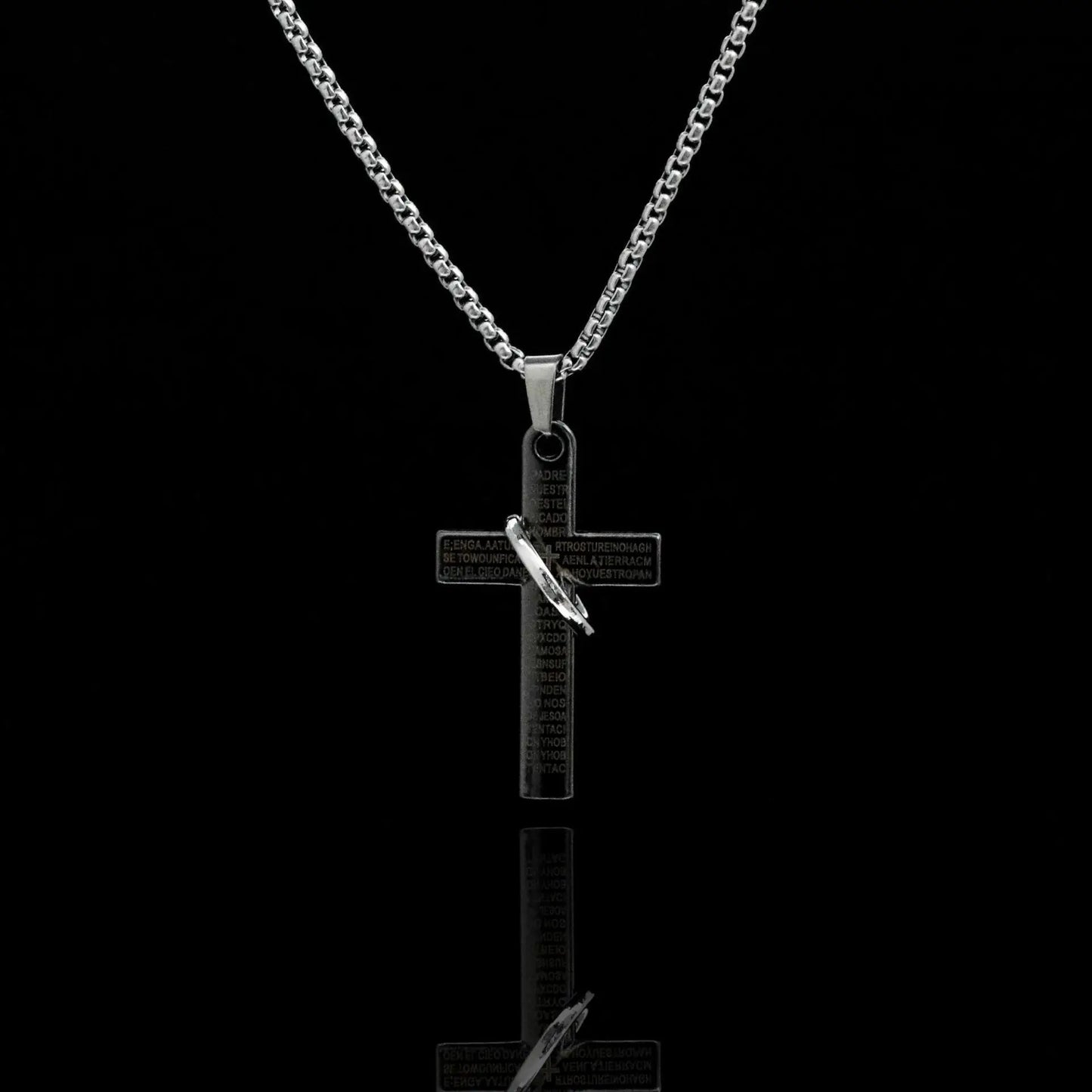 Einfache geometrische Kreuz-Anhänger-Halskette für Damen, Metallschmuck, silberfarbene Kette, Choker, Partygeschenk für Herren, Accessoires
