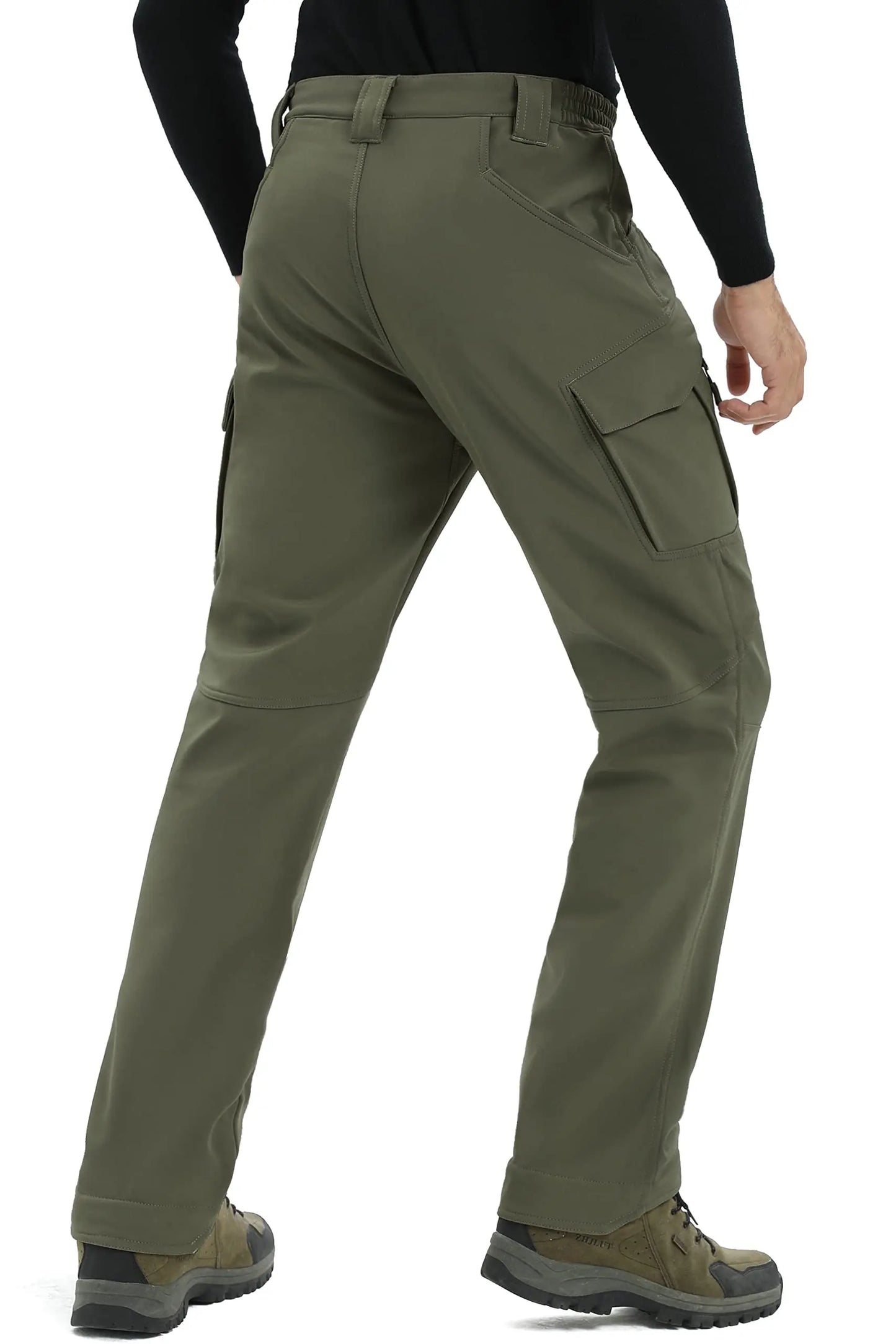 TACVASEN IX9 Winter Softshell Thermo Wanderhose Arbeitshose Herren Fleece Cargohose Wasserdicht Warm Outdoor Männer Hose