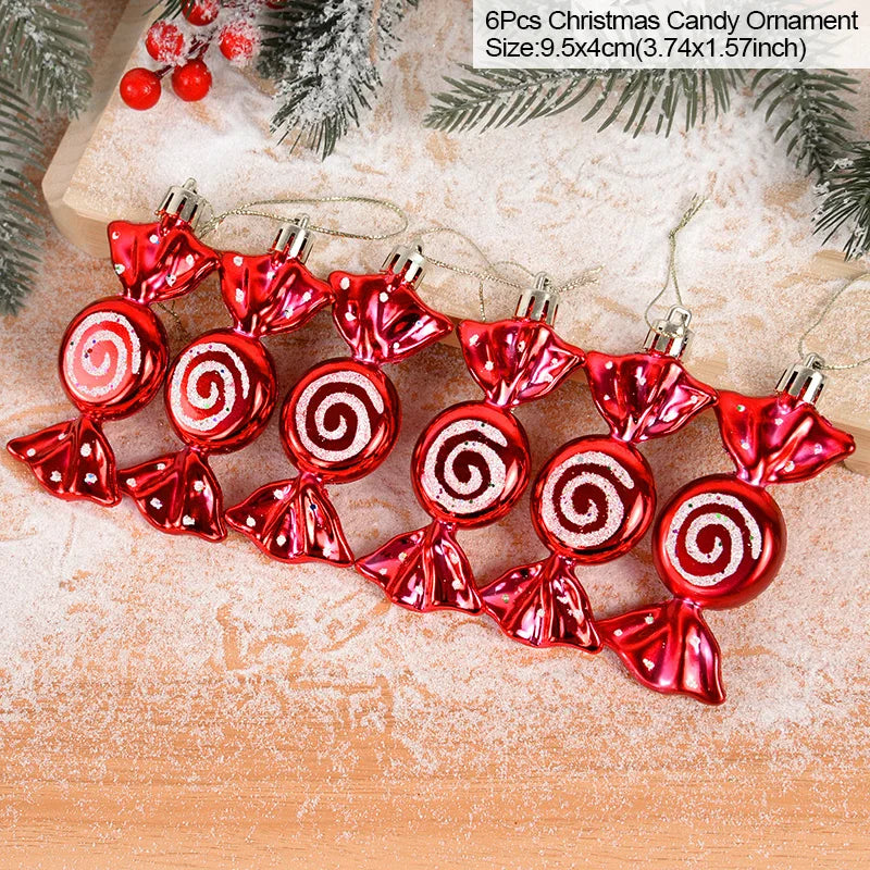 6 Stück 6 cm transparente Schneeball-Weihnachtskugeln Anhänger für Weihnachtsbaumschmuck Klare Kugeln Hängende Ornamente Weihnachten Navidad