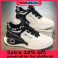 Mens Sneakers with Rotating Buckle Comfy Non Slip Lace up Durable Shoes for Mens Outdoor Activities