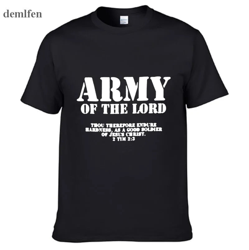 Army Of The Lord Christian Jesus Christ Men And Women Couples Matching T-Shirt Novel Style Custom Printing T Shirt Plus Size