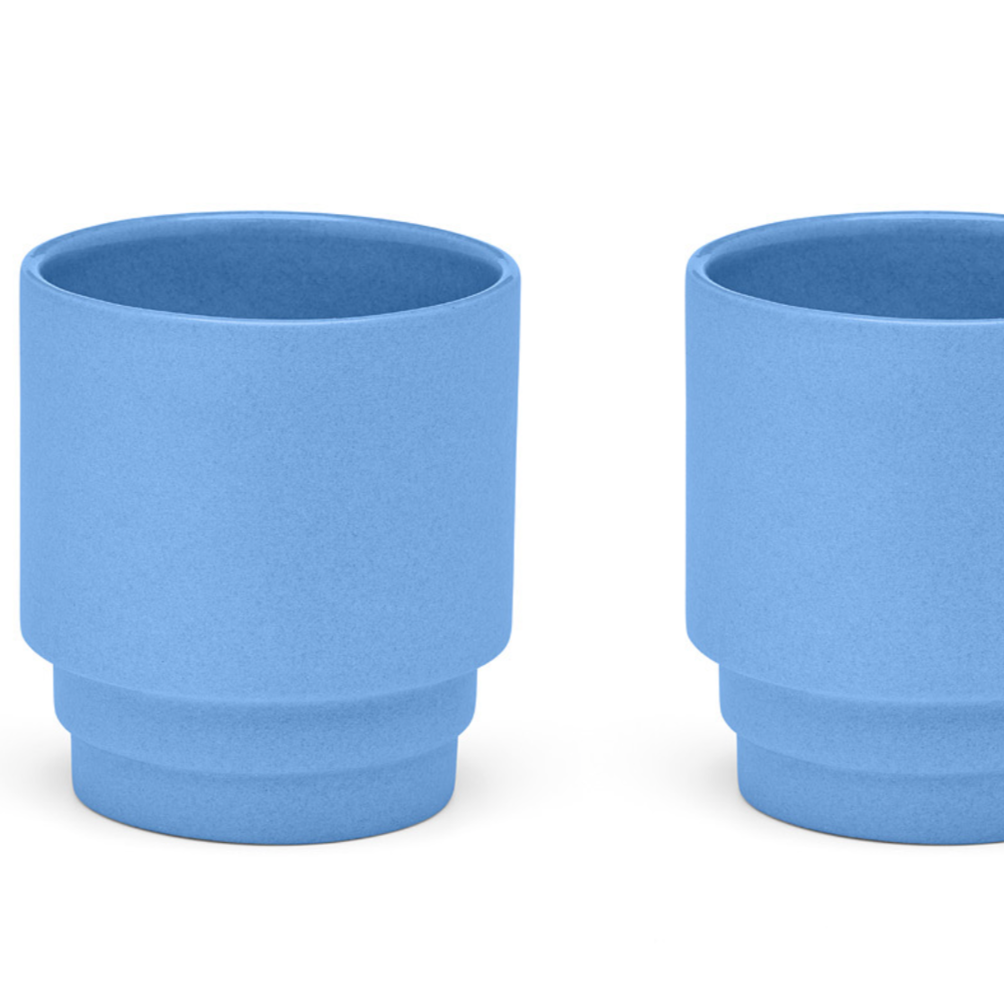 MONDAY ESPRESSO/SAKE by PUIK - modern stackable and sleek- 3 colors- set of 2