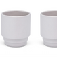 MONDAY ESPRESSO/SAKE by PUIK - modern stackable and sleek- 3 colors- set of 2