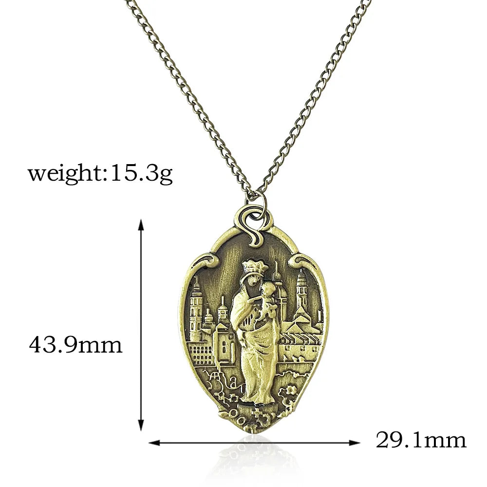 Billy Hargrove Halskette Jungfrau Maria Schmuck Mutter Christi Religiöse Medaille Anhänger Medaillon Halsketten Accessoires