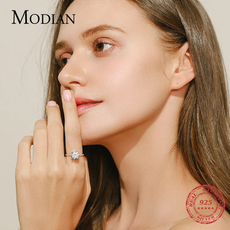 2023 Klassischer Luxus Echter massiver 925 Sterling Silber Ring 3 Karat 10 Herzen Pfeile Zirkon Hochzeitsschmuck Ringe Verlobung Für Frauen