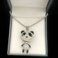 Fashion Movable Panda Necklace Lady Exquisite and Cute Cartoon Animal Hip-hop Personality All-match Pendant