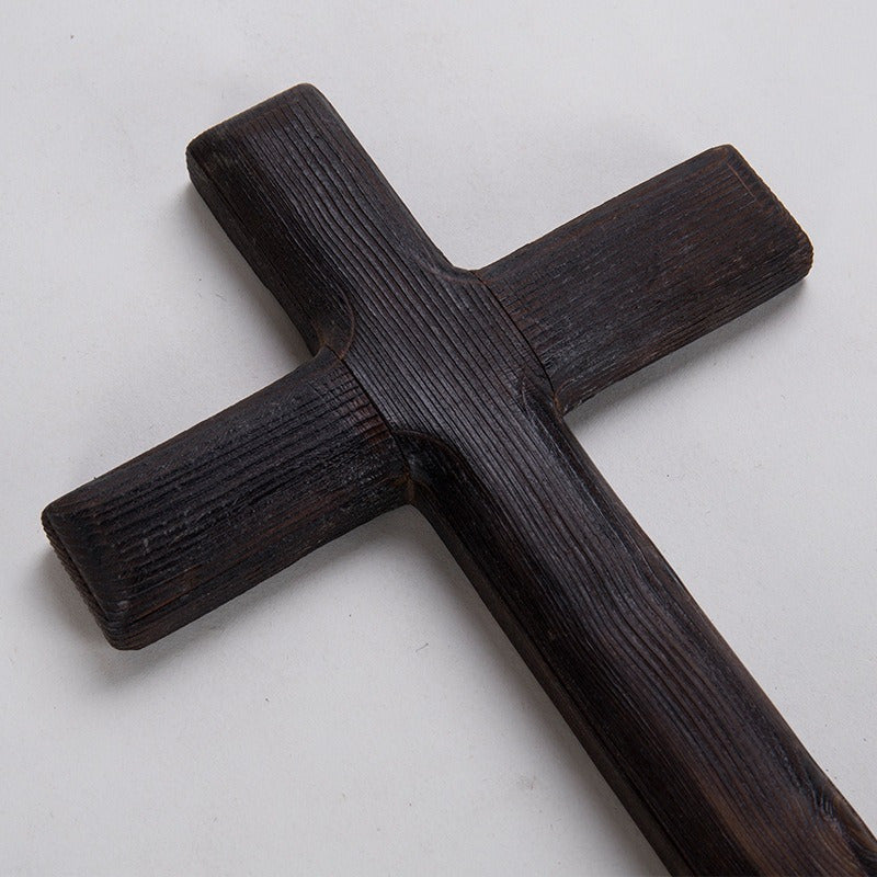 Hängende Ornamente Katholisches Kruzifix Wandmontierte Holzkreuze Party Meditation Büro Geschenke Kunsthandwerk Aufrichtiger Jesus Christus Massiv
