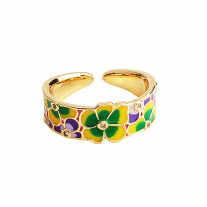 2025 Neue Ringe für Frauen Kreative handgemachte Emaille Handwerk Damenringe Damen Party Schmuck Epoxidharz Handwerk Damenringe