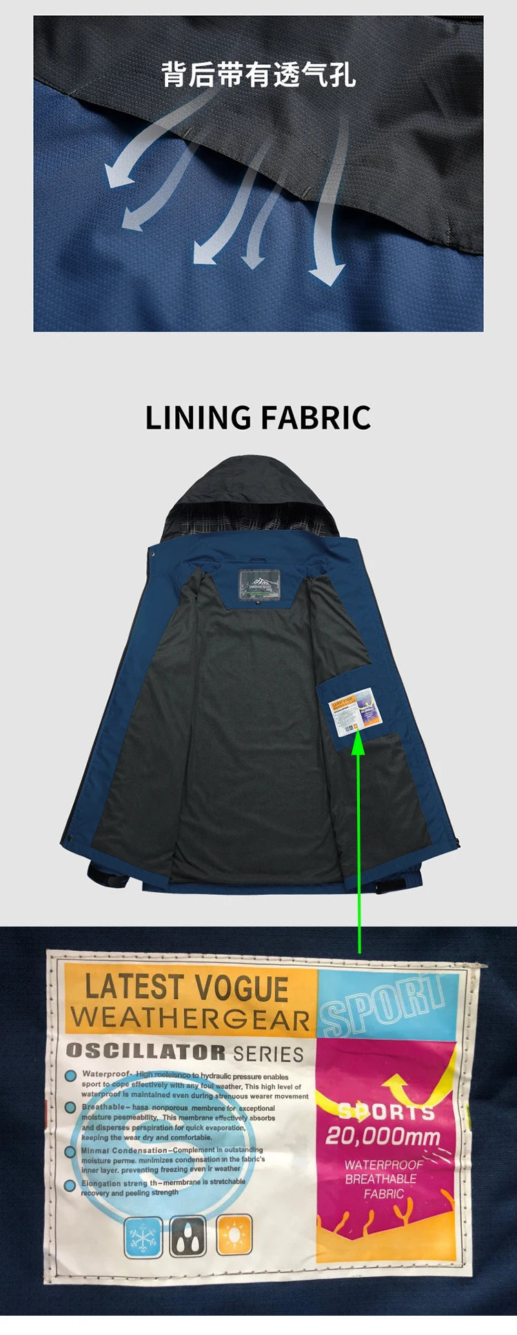 TRVLWEGO Camping Wanderjacke Herren Herbst Outdoor Sportmäntel Klettern Trekking Windbreaker Reise Wasserdichte Jacken Schwarz