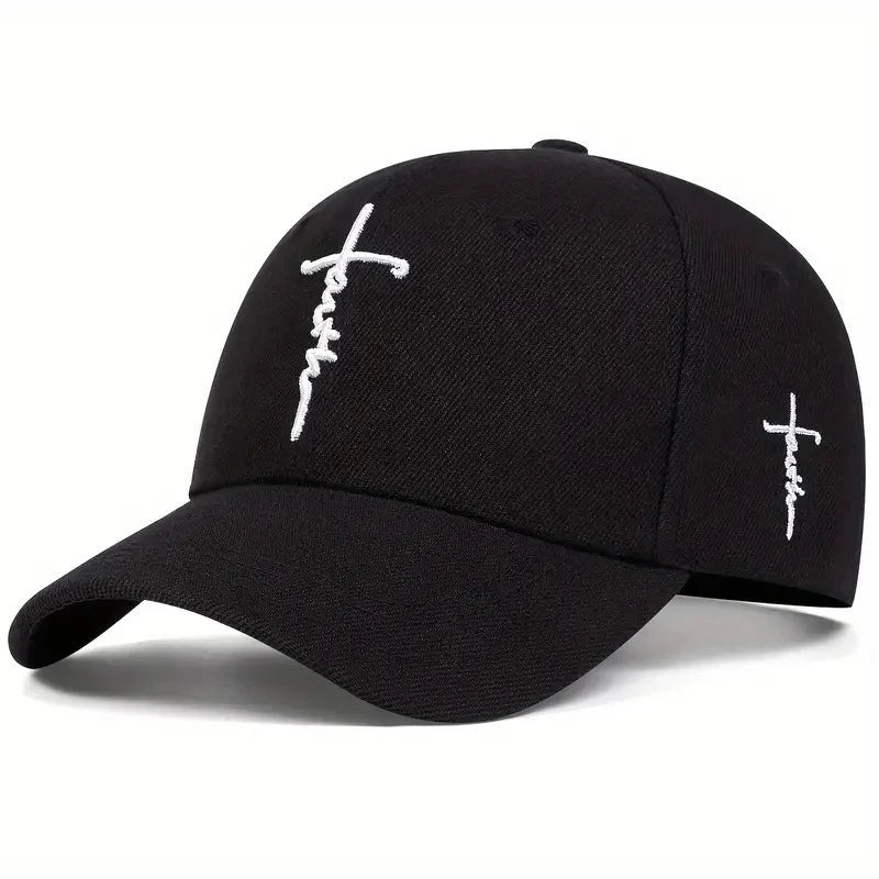 Casual Fashion  Faith Embroidery Baseball Cap Adjustable  Spring Summer Sun Hats Cotton Hat  Hip Hop Trucker Caps Snapback