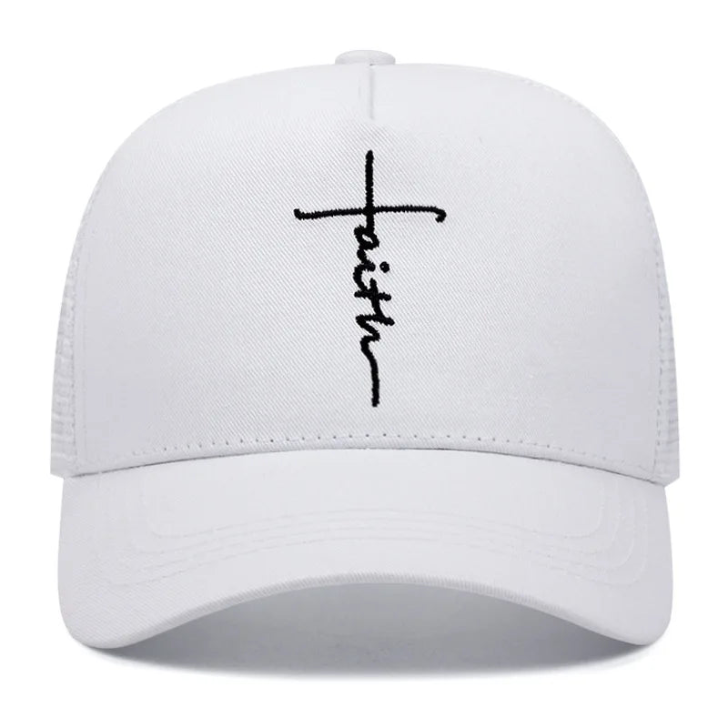 Casual Fashion  Faith Embroidery Baseball Cap Adjustable  Spring Summer Sun Hats Cotton Hat  Hip Hop Trucker Caps Snapback