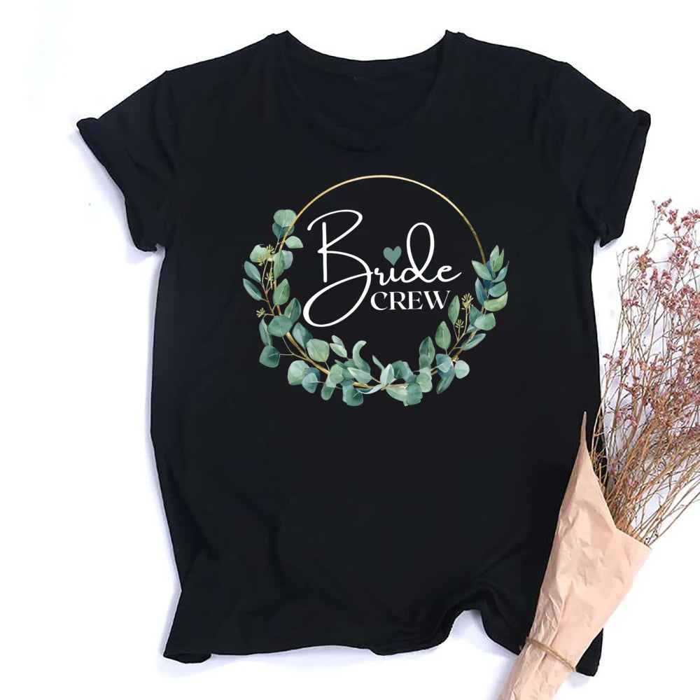 Junggesellinnenabschied T-Shirt für Frauen JGA T-Shirt Braut & Crew Team Braut Tee Hochzeitsgeschenk für Bräute Verlobungs T-Shirt Kleidung