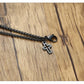 Vnox Einfache, geschichtete 3mm Rolo-Kettenarmbänder für Herren, rundes Kettenglied mit Kreuz-Anhänger, Armband, Christusgebet, Vintage-Freizeitgeschenk