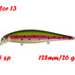 BassLegend Fishing Artificial Bait Suspending Minnow Shallow Wobbler Jerkbait Shad Bass Pike Lure 128 SP 78 F 65 SP