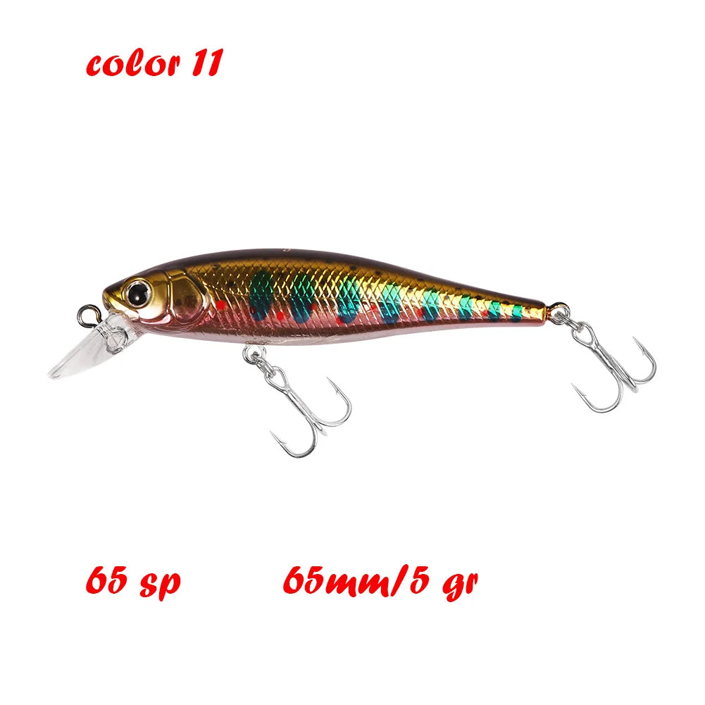 BassLegend Fishing Artificial Bait Suspending Minnow Shallow Wobbler Jerkbait Shad Bass Pike Lure 128 SP 78 F 65 SP