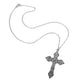 Retro Barock für Kreuz Blumenhalskette Mode Böhmen Christus für Kreuz Halskette Gotische Anhänger Halskette mit Metallkette