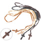 Christus Jesus Holzperlen 8mm Rosenkranz Perle Kreuz Anhänger Geflochtene Seilkette Halskette Religiöse Orthodoxe Gebets Schmuckkette Dekor
