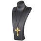 Cottvott Dreifaltigkeits-Kruzifix Jesus Christus Kreuz Anhänger Halskette Katholische verstellbare Wachsseilkette Halskette Frauen Männer Schmuck Geschenk