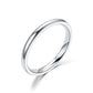 2mm dünne Edelstahlringe Roségold Mode einfache Titanringe für Frauen Mädchen Geschenke