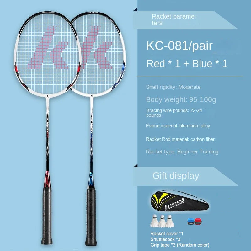 Kawasaki Badminton Racket 1U Aluminum Alloy Frame Badminton Racquet With String UP-0160 With Free Gift Shuttlecock