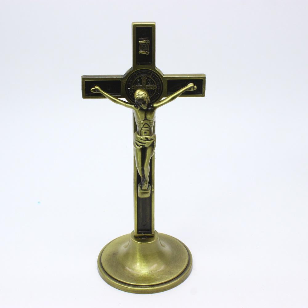 Kreuz Kruzifix Ständer Christus Katholische Jesus Statue Figur Religiöses Gebet Kirche Dekoration Auto Zuhause Kapelle Dekor