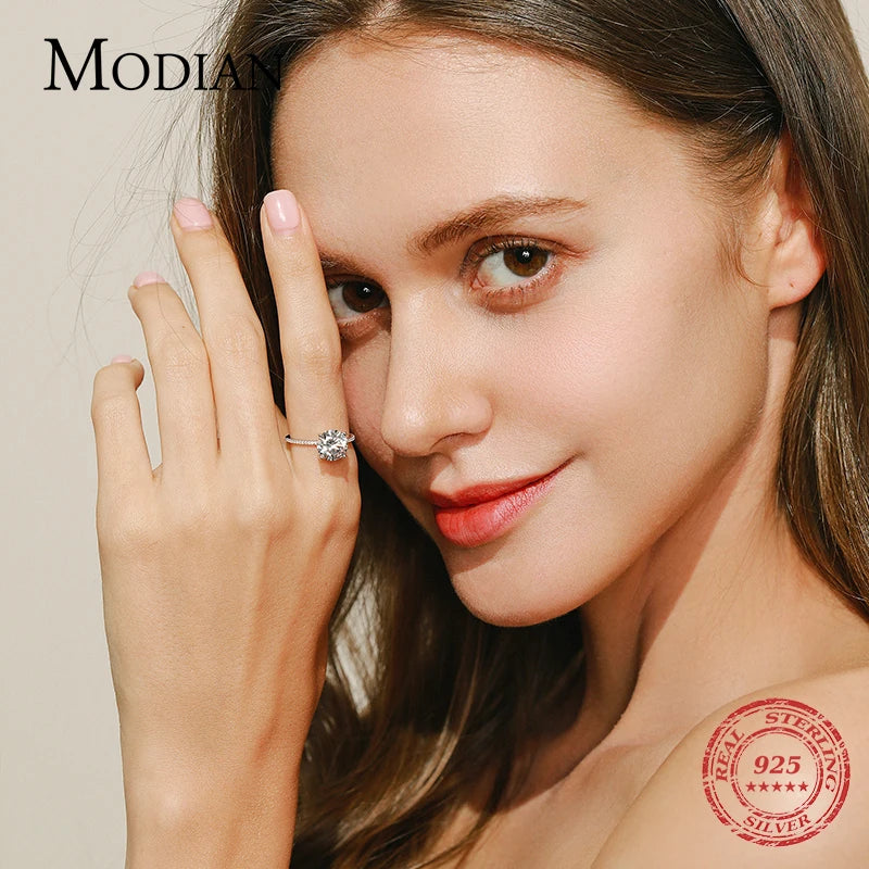 2023 Klassischer Luxus Echter massiver 925 Sterling Silber Ring 3 Karat 10 Herzen Pfeile Zirkon Hochzeitsschmuck Ringe Verlobung Für Frauen