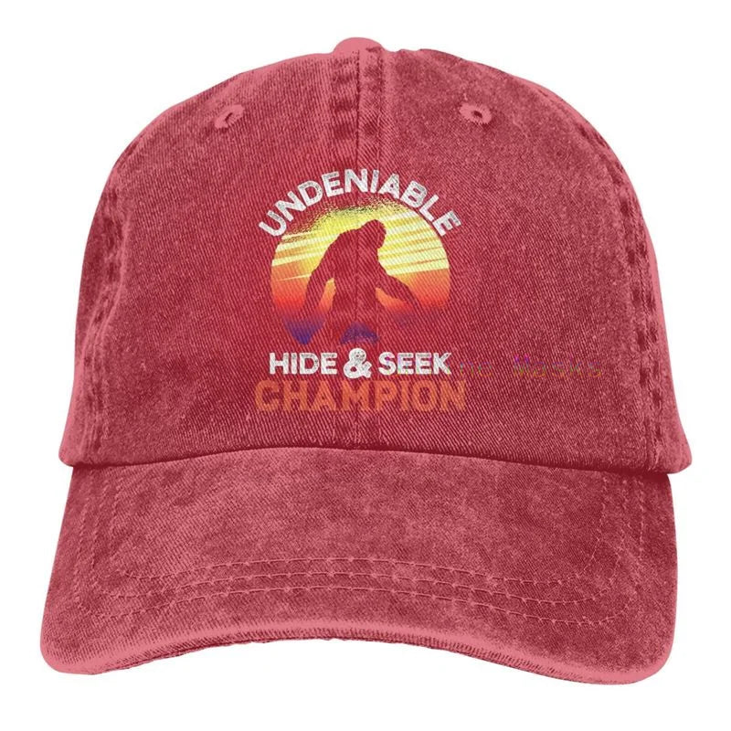 Bigfoot is Real and He Tried to Eat My Ass Baseball Cap Unisex Vintage Trucker Hat Adjustable Cowboy Hats for Mens Womens
