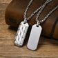 Vnox Cool Tire Pattern Necklaces for Men Boys, Stainless Steel Geometric Bar Pendant Collar, Punk Stylish Gifts for Him