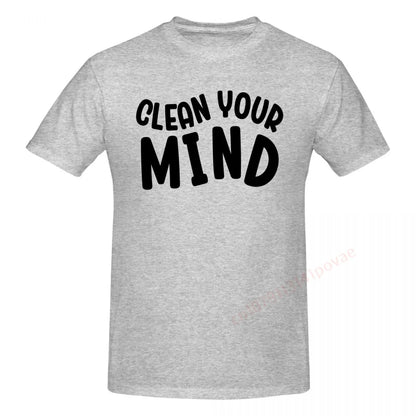 100% Baumwolle REINIGE DEINEN GEIST Motivierende Zitate T-Shirts Herren Freizeit Damen Kleidung T-Shirts Oberteile