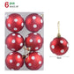 6 Stück 6 cm transparente Schneeball-Weihnachtskugeln Anhänger für Weihnachtsbaumschmuck Klare Kugeln Hängende Ornamente Weihnachten Navidad