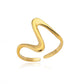 Edelstahlringe für Damen Wasserdicht Offen Goldfarbener Ring Hochzeits-Paarband Schmuck Geschenke Kostenloser Versand Artikel anillos