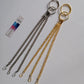 Camal 1 Stück L26cm Chrom/Gold Hängekette für Aufhänger Mittelstück Kronleuchter Rahmen Hochzeit Weihnachtsfeier Kristallperlen Dekor