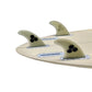 Surfbrett Flossen Set Tri Finnen UPSURF Future S/M/L Honeycomb Fiberglas Orange/Gelb/Blau/Grau/Grün mit schwarzem Logo Funboard Finnen