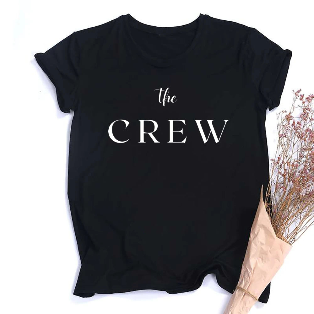 Junggesellinnenabschied T-Shirt für Frauen JGA T-Shirt Braut & Crew Team Braut Tee Hochzeitsgeschenk für Bräute Verlobungs T-Shirt Kleidung