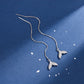 925 Silver Needle Tassel Chain Zircon Mermaid Tail Drop Earring For Women Hanging Party Jewelry Gifts eh1441