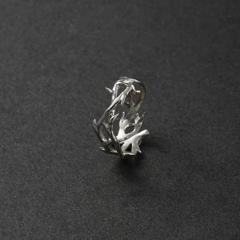 Vintage Ins-Stil Ringe für Männer und Frauen mit Zweigen, Dornen, Paarringe, Geschenke, Mode und Persönlichkeit