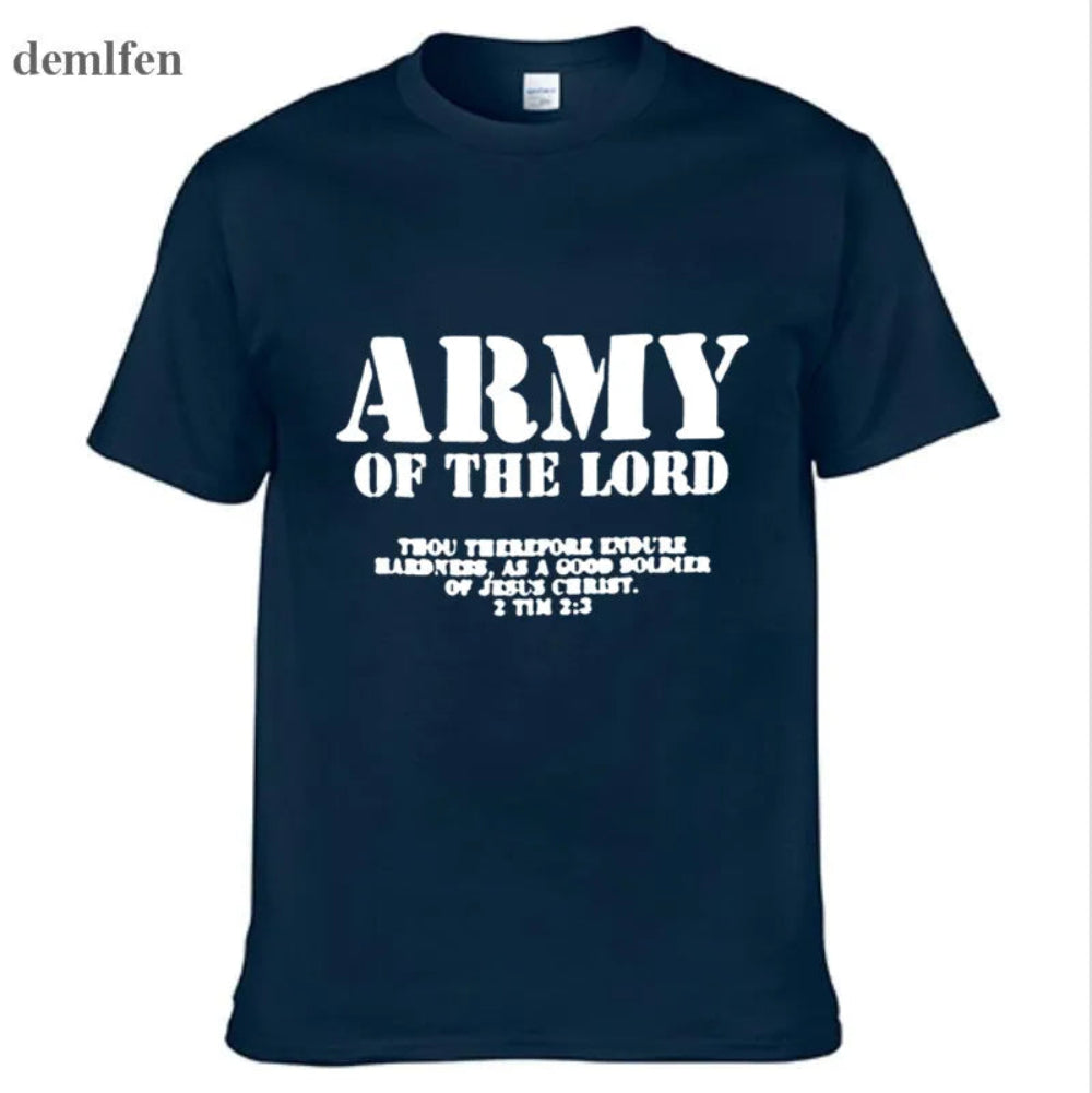 Army Of The Lord Christian Jesus Christ Men And Women Couples Matching T-Shirt Novel Style Custom Printing T Shirt Plus Size