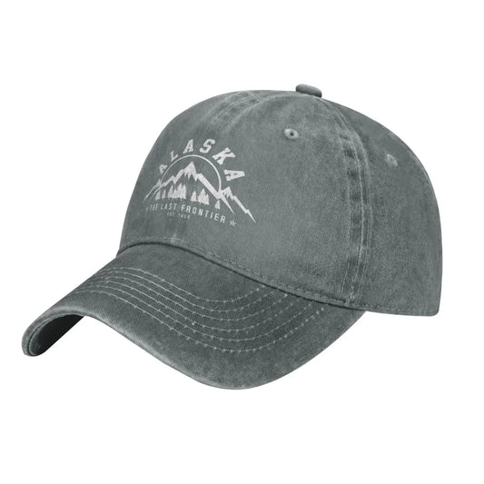 Alaska Est 1959 Mountains Baseball Cap Damen Herren Dad Hat Golf Cowboy Hut Trucker Hat Fischerhut