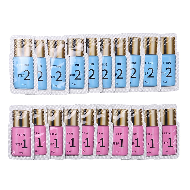 10 Paar/Beutel Wimpernlifting Lotion Sachet 0,8g pro Beutel Wimperndauerwelle und Fixierlotion 8-12 Minuten Lifting Wimpern Augen Make-up Tools