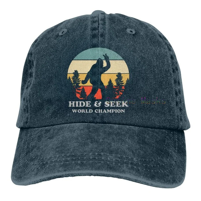 Bigfoot is Real and He Tried to Eat My Ass Baseball Cap Unisex Vintage Trucker Hat Adjustable Cowboy Hats for Mens Womens