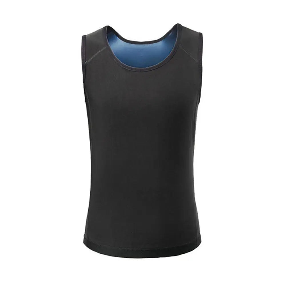 Men Silver Ion Coating Thermo Sweat Sauna Vest Body Shapewear Slimming Shapers Tops Trainer Tank Burning Waist Fat Effect J3P4