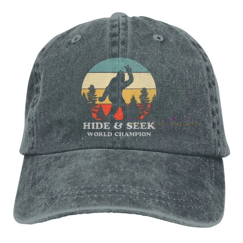 Bigfoot is Real and He Tried to Eat My Ass Baseball Cap Unisex Vintage Trucker Hat Adjustable Cowboy Hats for Mens Womens