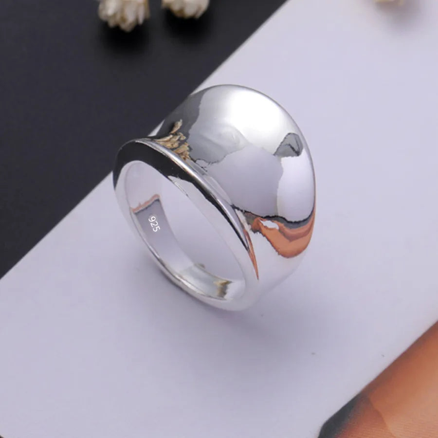 Heiße klassische Charms 925 Sterling Silber breite Ringe für Herren Damen Größe 6 7 8 9 10 Mode Party edler Schmuck Weihnachtsgeschenke