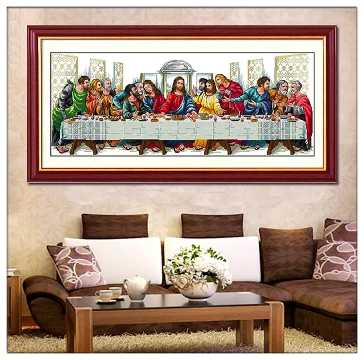 164*75cm Handarbeit, DIY Das Letzte Abendmahl Kreuzstich, Jesus Christus Kreuzstich, Stickpackungen, Heimdekoration