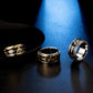 Freemasonry Geometric Rings Rotatable Titanium Steel Men's Large Ring Fashion Jewelry