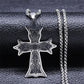 Christian Christus Eucharistie Heiligenschein Traubensaft Kreuz Kette Edelstahl Männer Frauen Katholische Heiliger Geist Kirche Halskette Schmuck