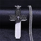 HNSP Edelstahl Bibel Großes Kreuz Halskette Anhänger für Herren Schmuck Religion Zubehör