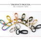 5/10Pcs Meetee 20/25/32/38mm Metal Bags Strap Buckles Lobster Clasp Collar Carabiner Snap Hook DIY KeyChain Bag Part Accessories